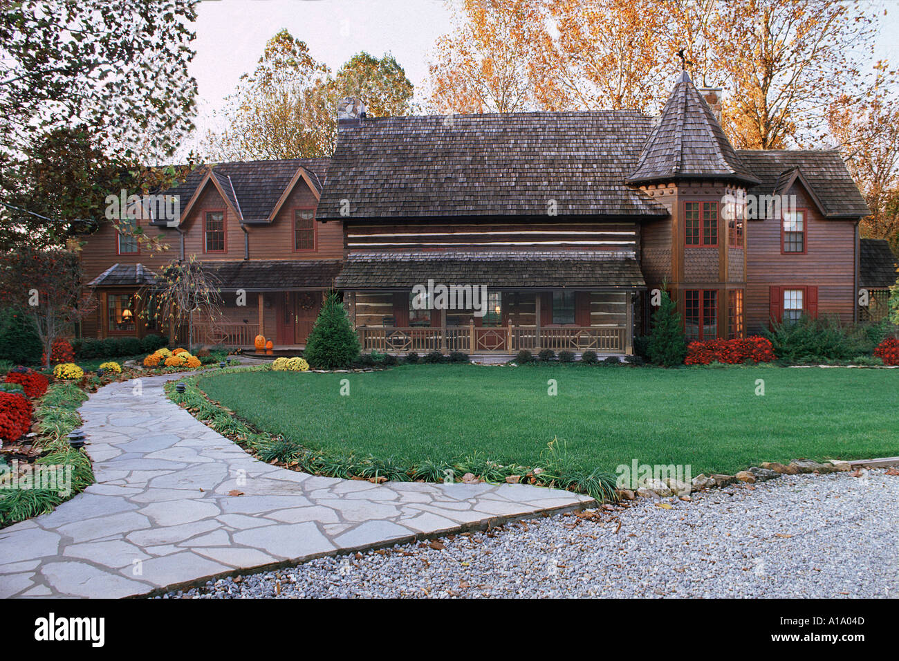 Beautiful Unique Large Country House Built Around An Old Log Cabin
