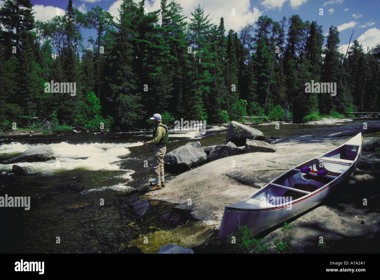 Fishing Quetico Provincial Park MR Stock Photo Alamy
