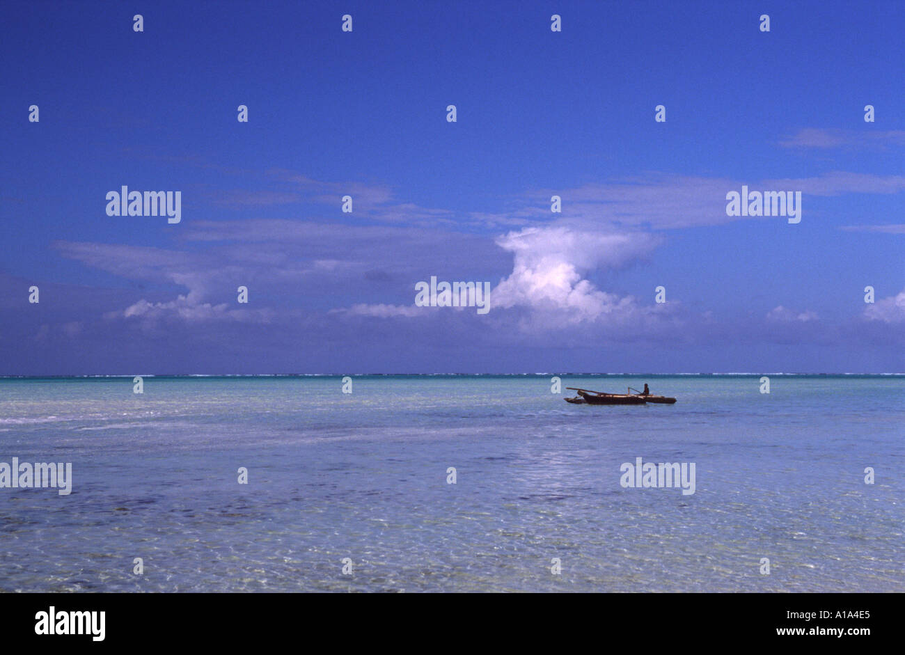 Fishing boat Zanzibar Tanzania East Africa Stock Photo