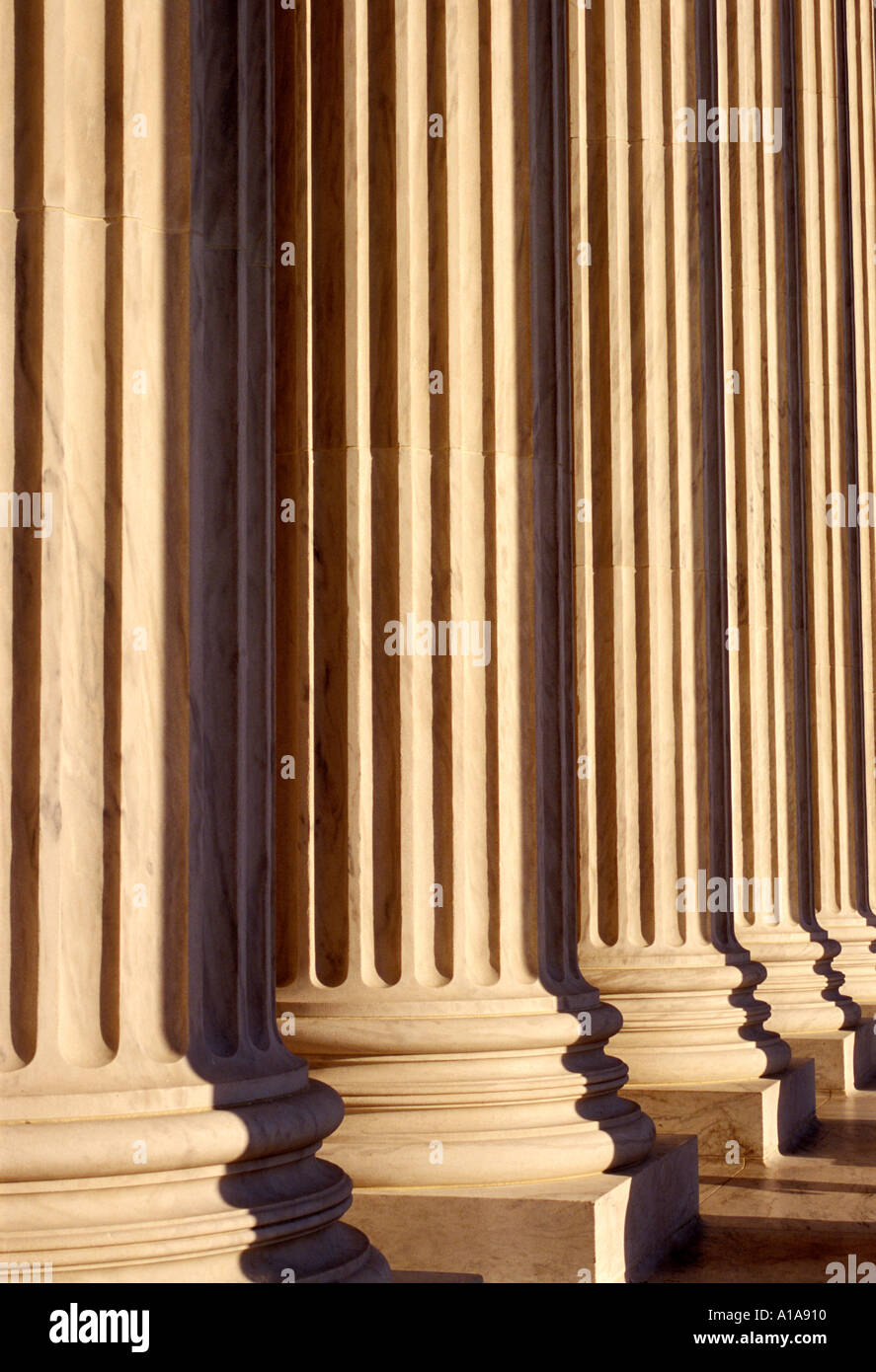 U.S. Supreme Court columns, Washington D.C. Stock Photo