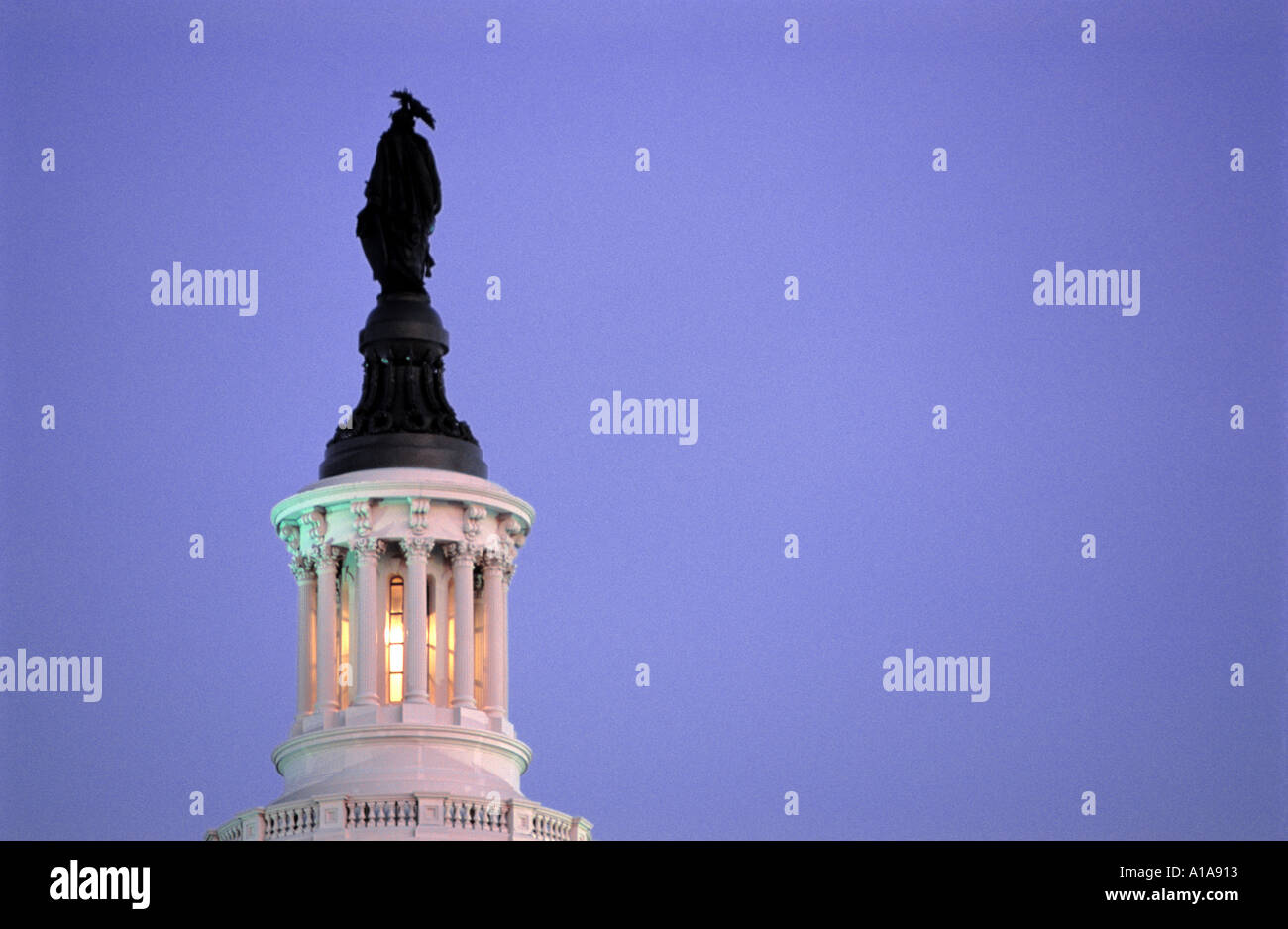 Statue of Justice US Capitol building, Washington D.C. Stock Photo