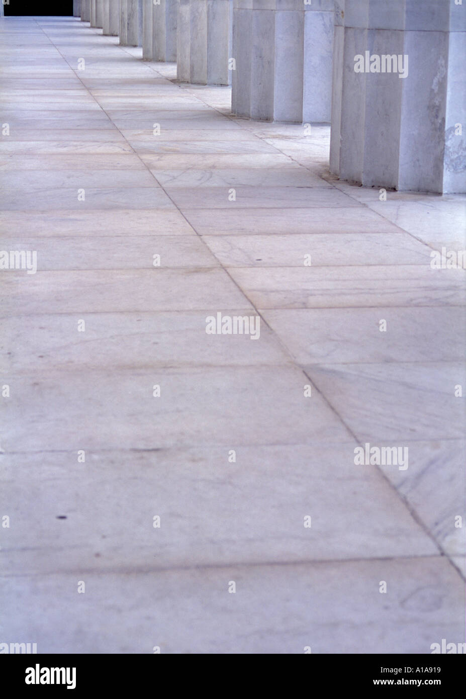 Columns of Lincoln Memorial, Washington D.C. Stock Photo