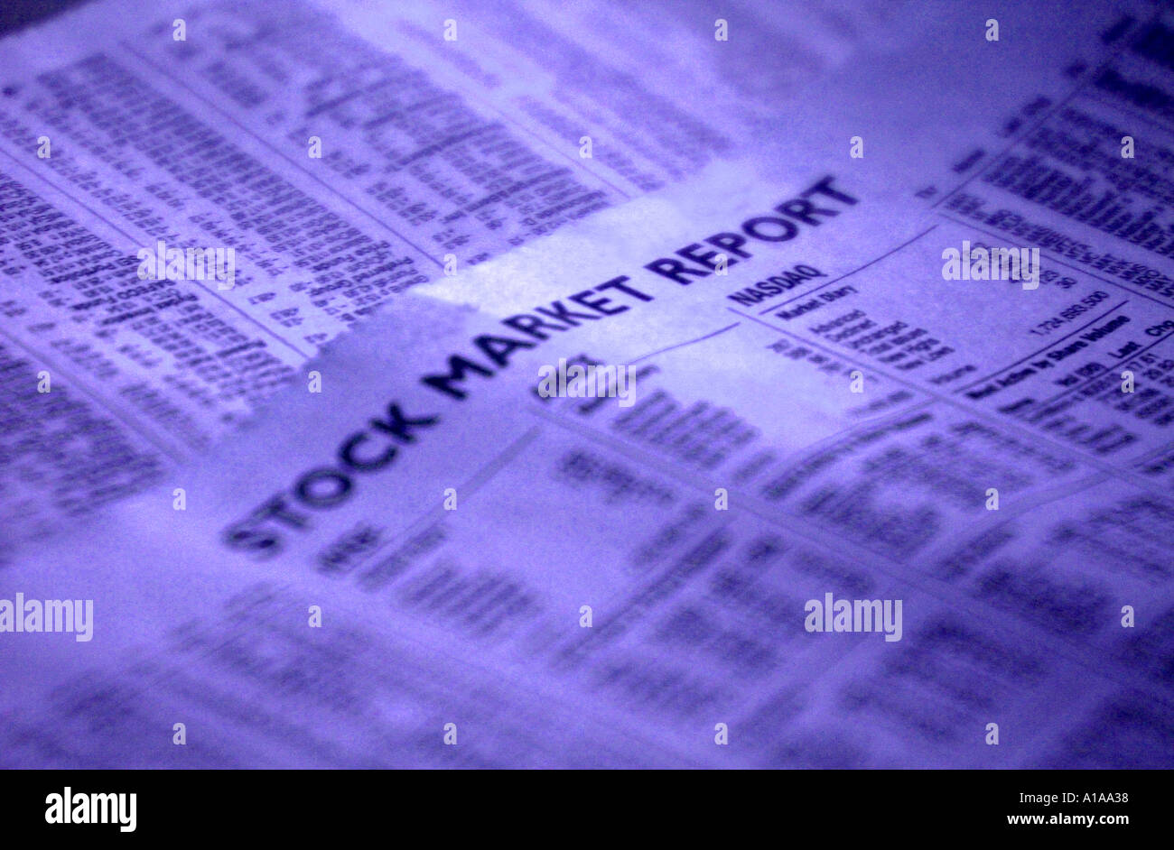 Horizontal color image of newspaper stock page Stock Photo Alamy