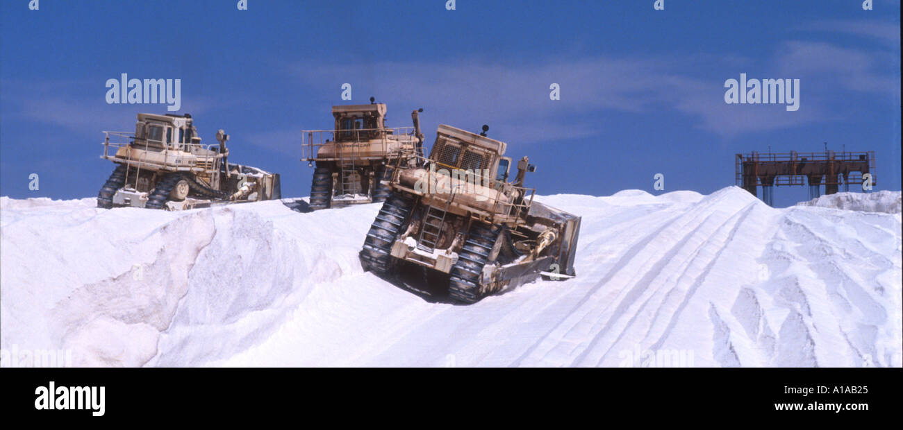 Salt mining Port Hedland W Australia Stock Photo Alamy
