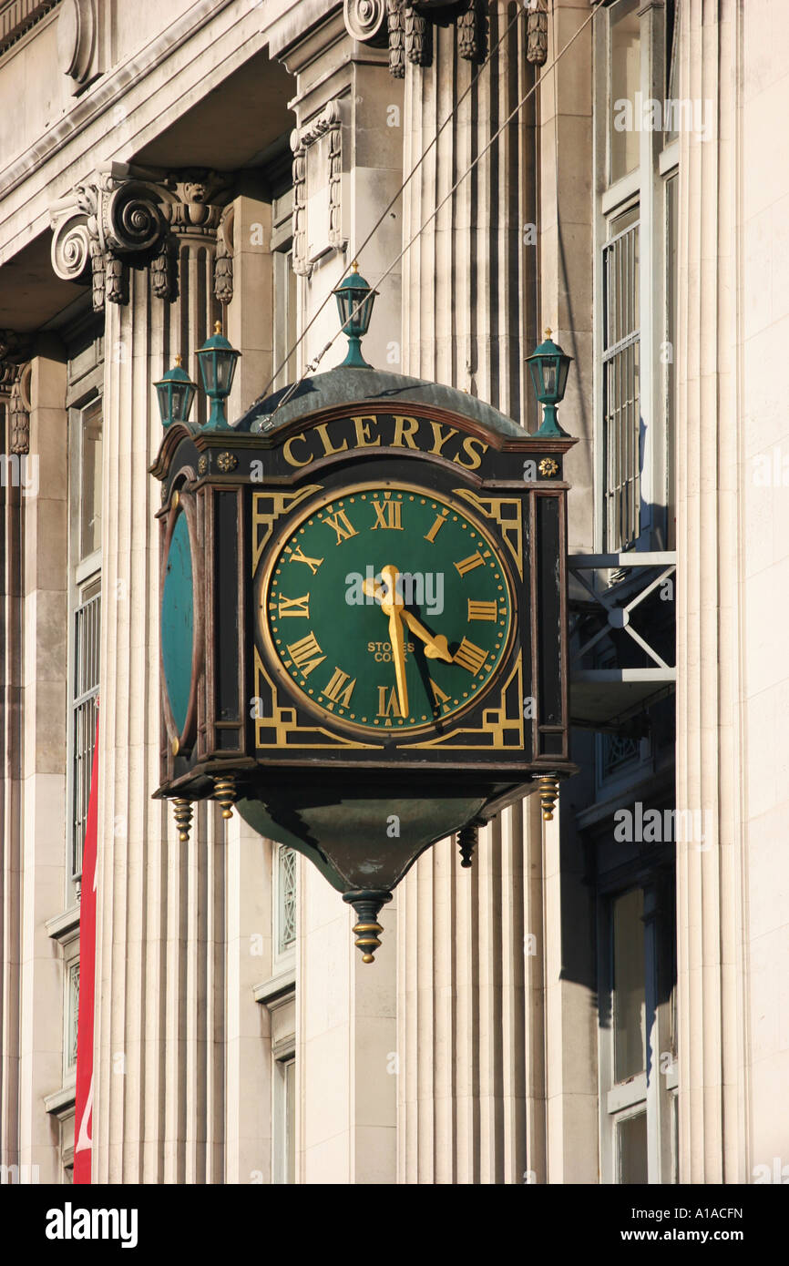 Clock at warehouse Clery's , Dublin , Leinster , Ireland , Europe Stock