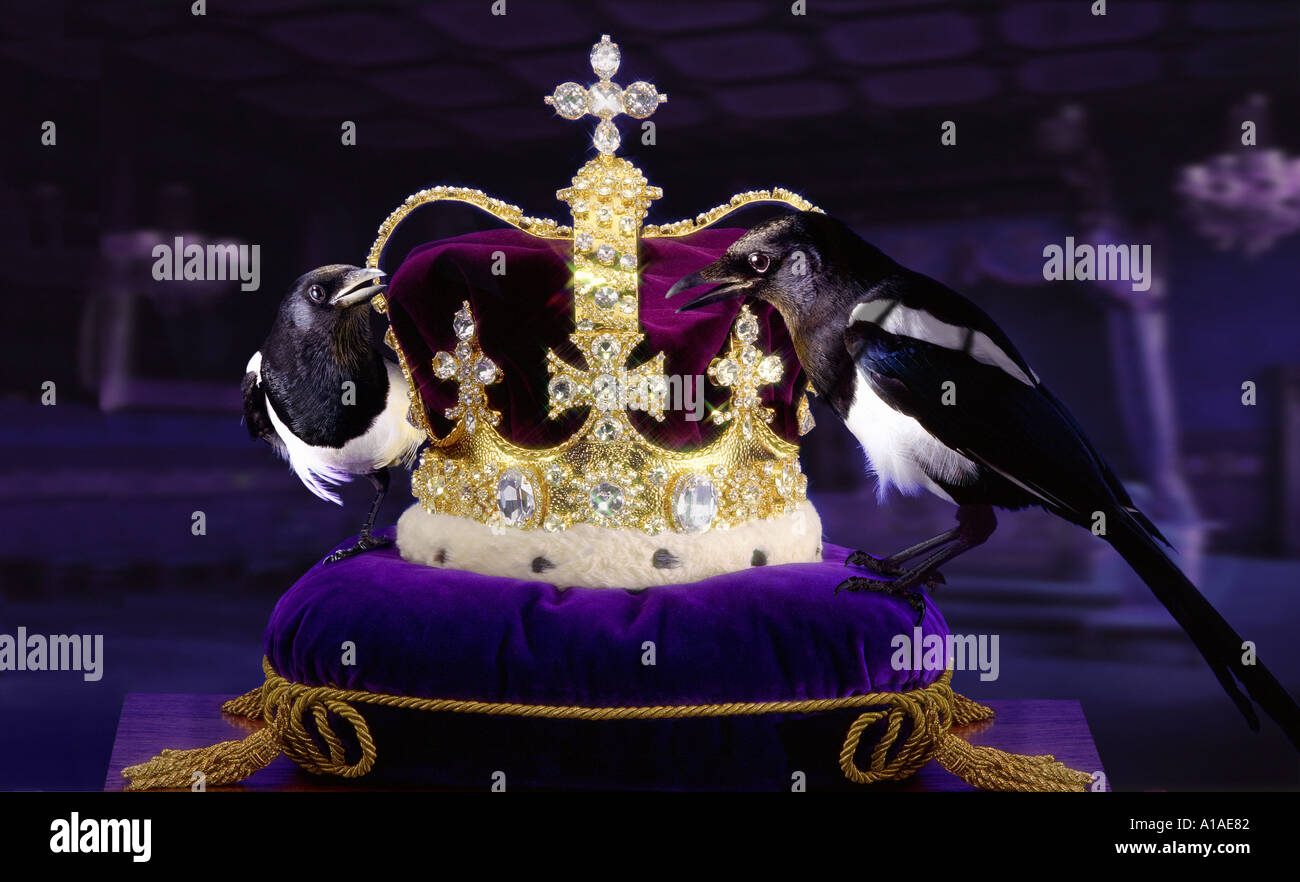 Thieving Magpies Stock Photo