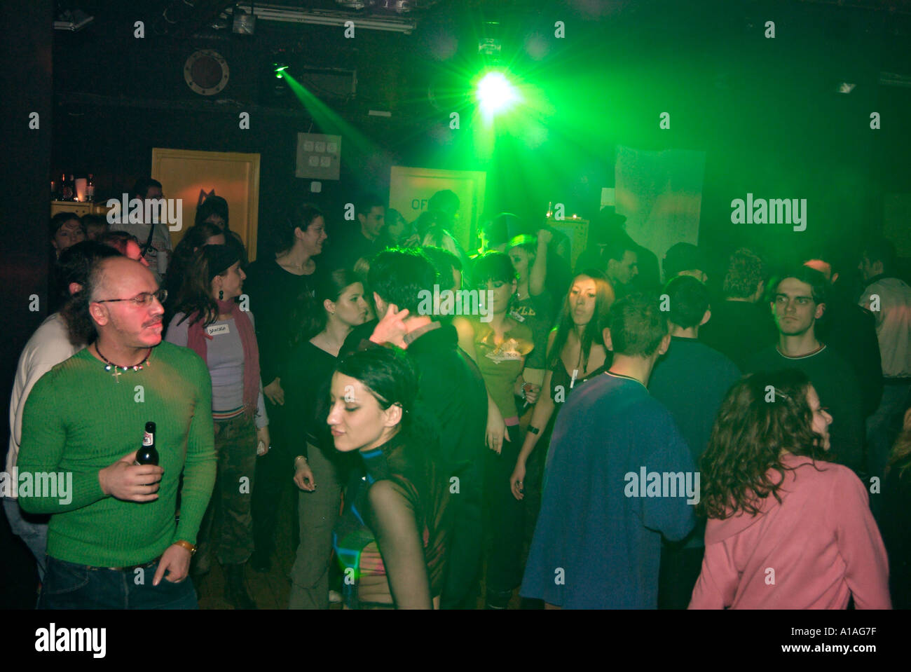 Nightclub Dancefloor Packed With Revellers Stock Photo 3328126