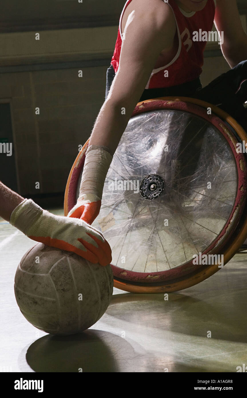 Quad rugby players Stock Photo Alamy
