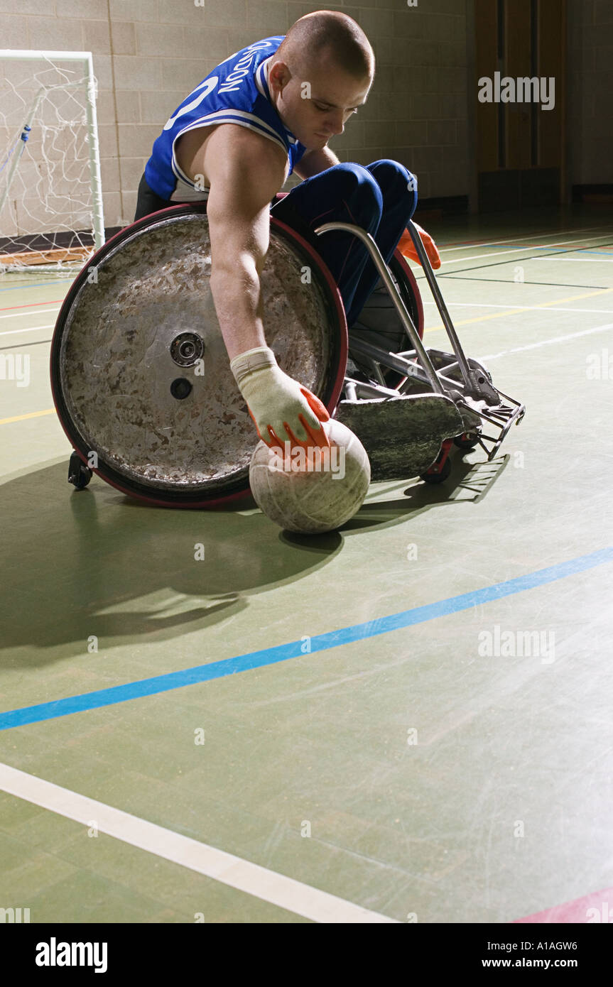 Quad rugby player Stock Photo Alamy