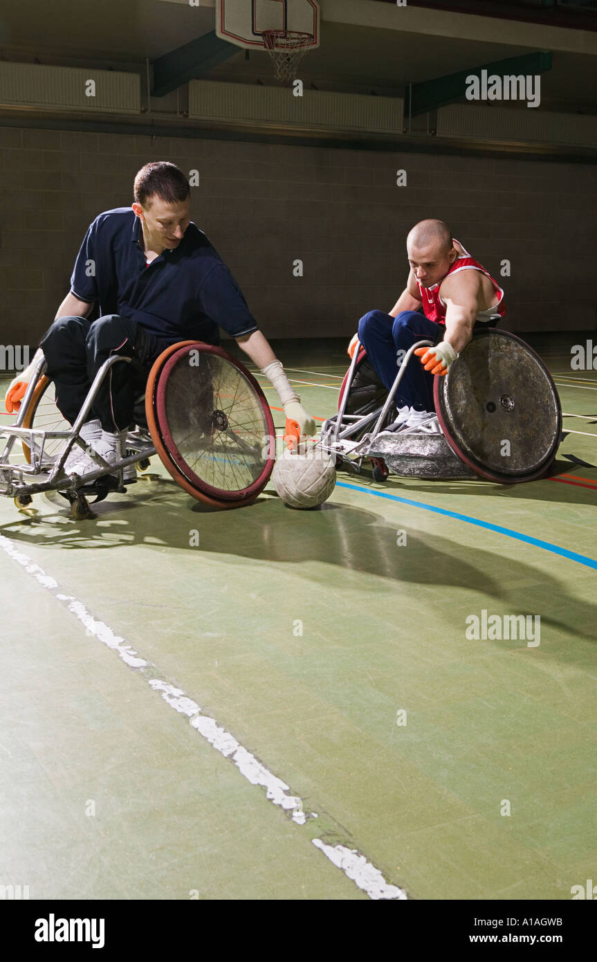 Quad rugby players Stock Photo Alamy