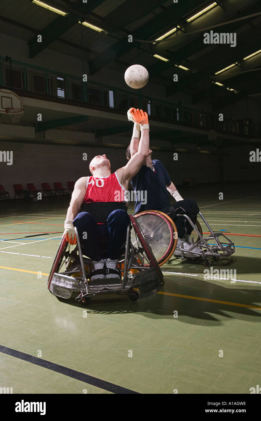 Quad rugby players Stock Photo Alamy