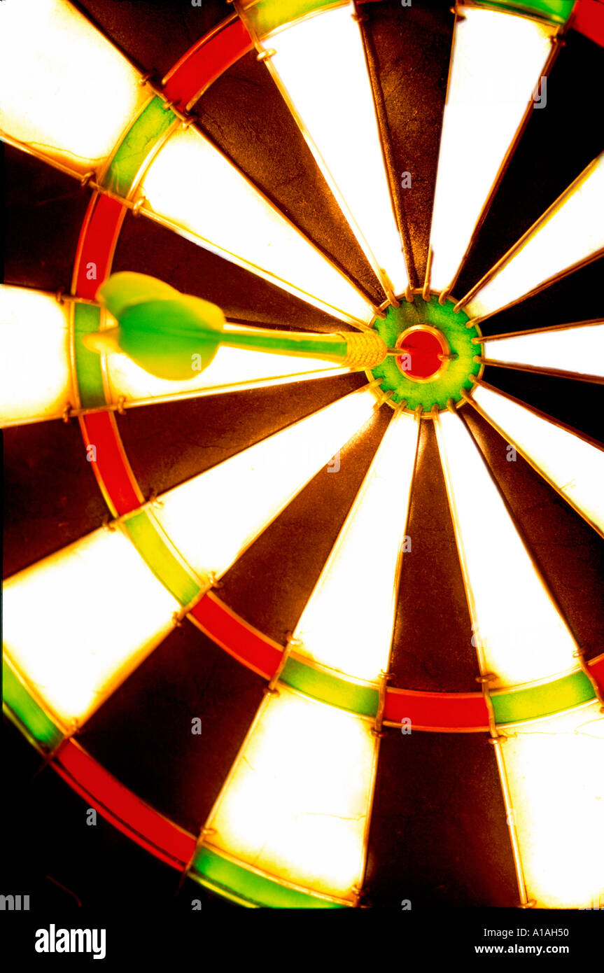 Dartboard with dart Stock Photo