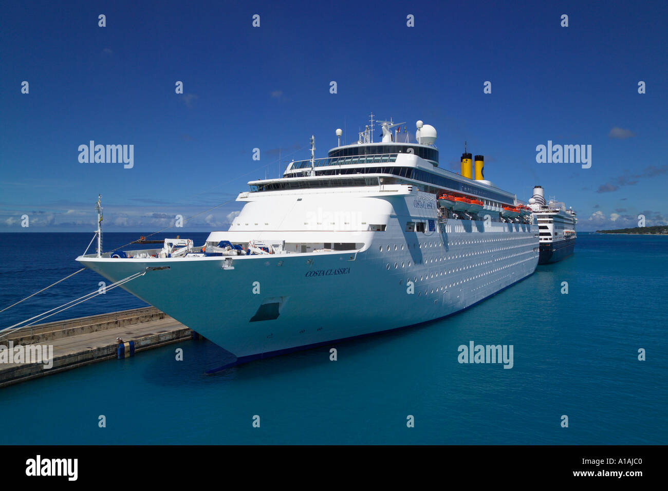cruise ships port Bridgetown Barbados Caribbean Stock Photo