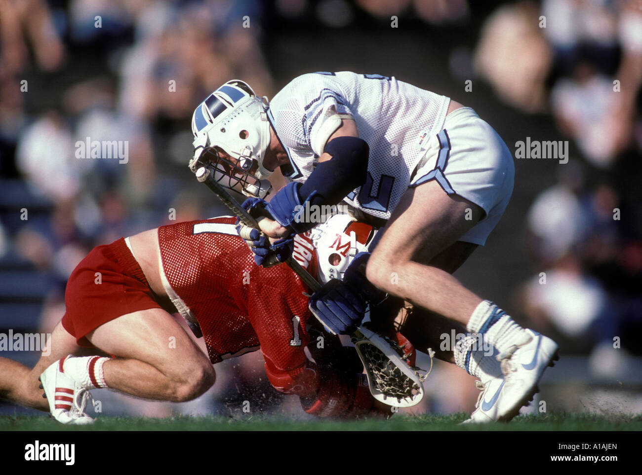 USA North Carolina Chapel Hill Action at mens lacrosse game between U