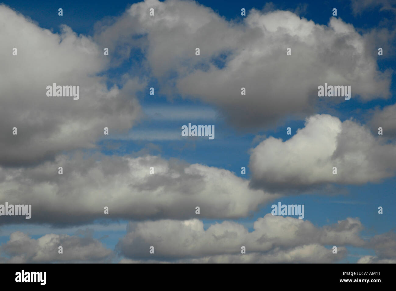 White clouds in a blue sky Stock Photo - Alamy
