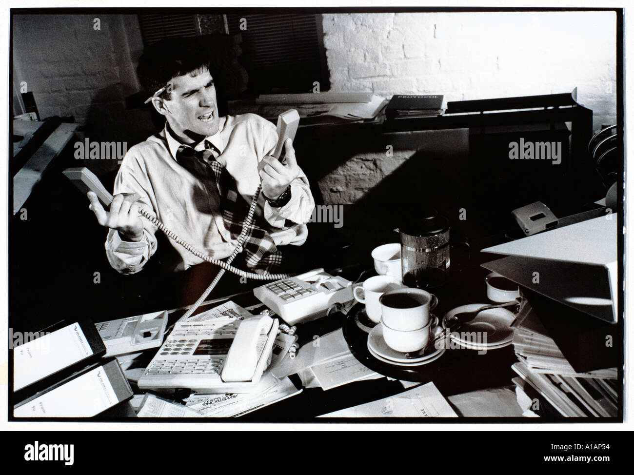 Stress Business People Black White Stock Photo
