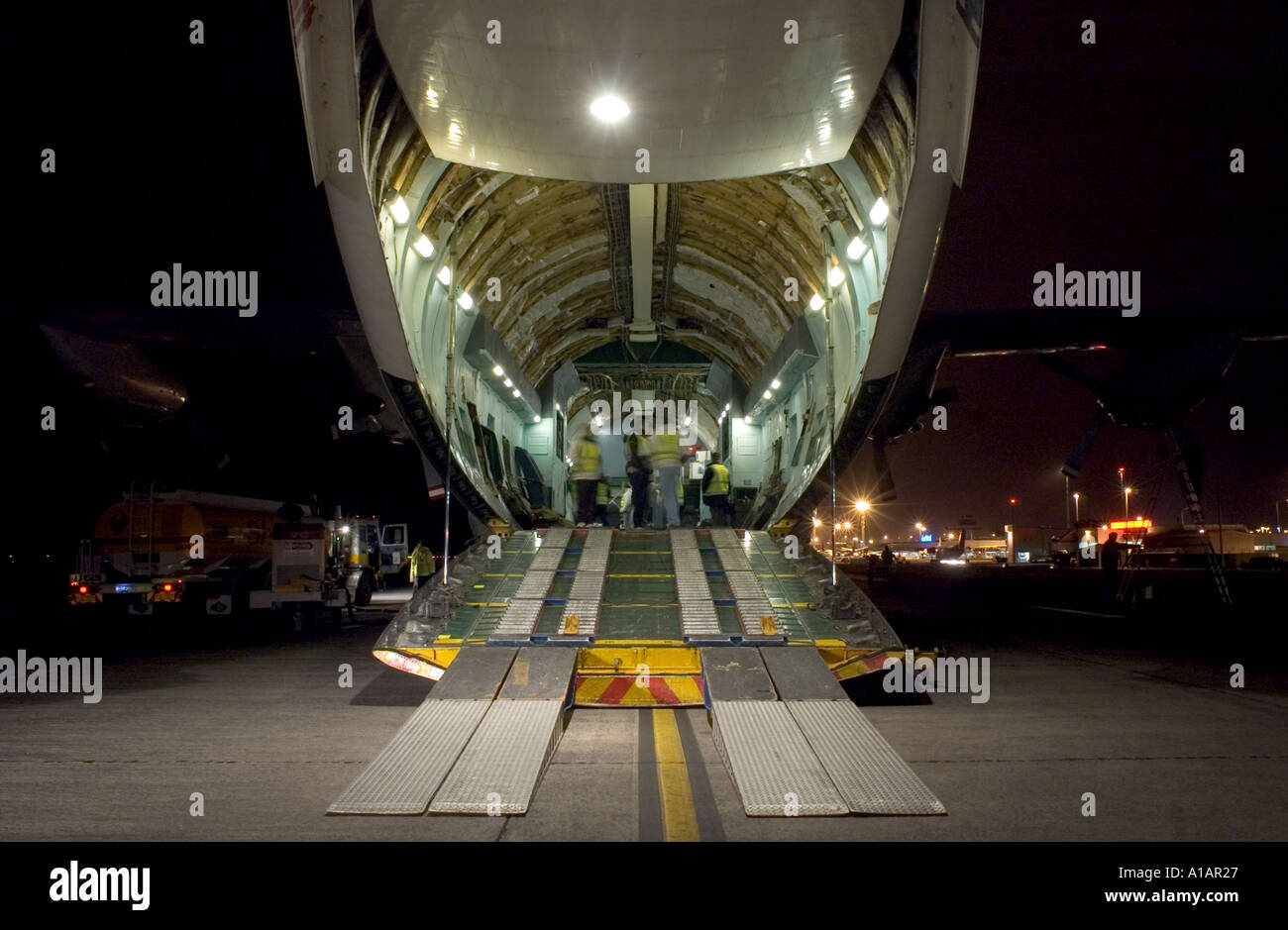 A Shorts SC 5 Belfast Cargo aircraft parked on an airport