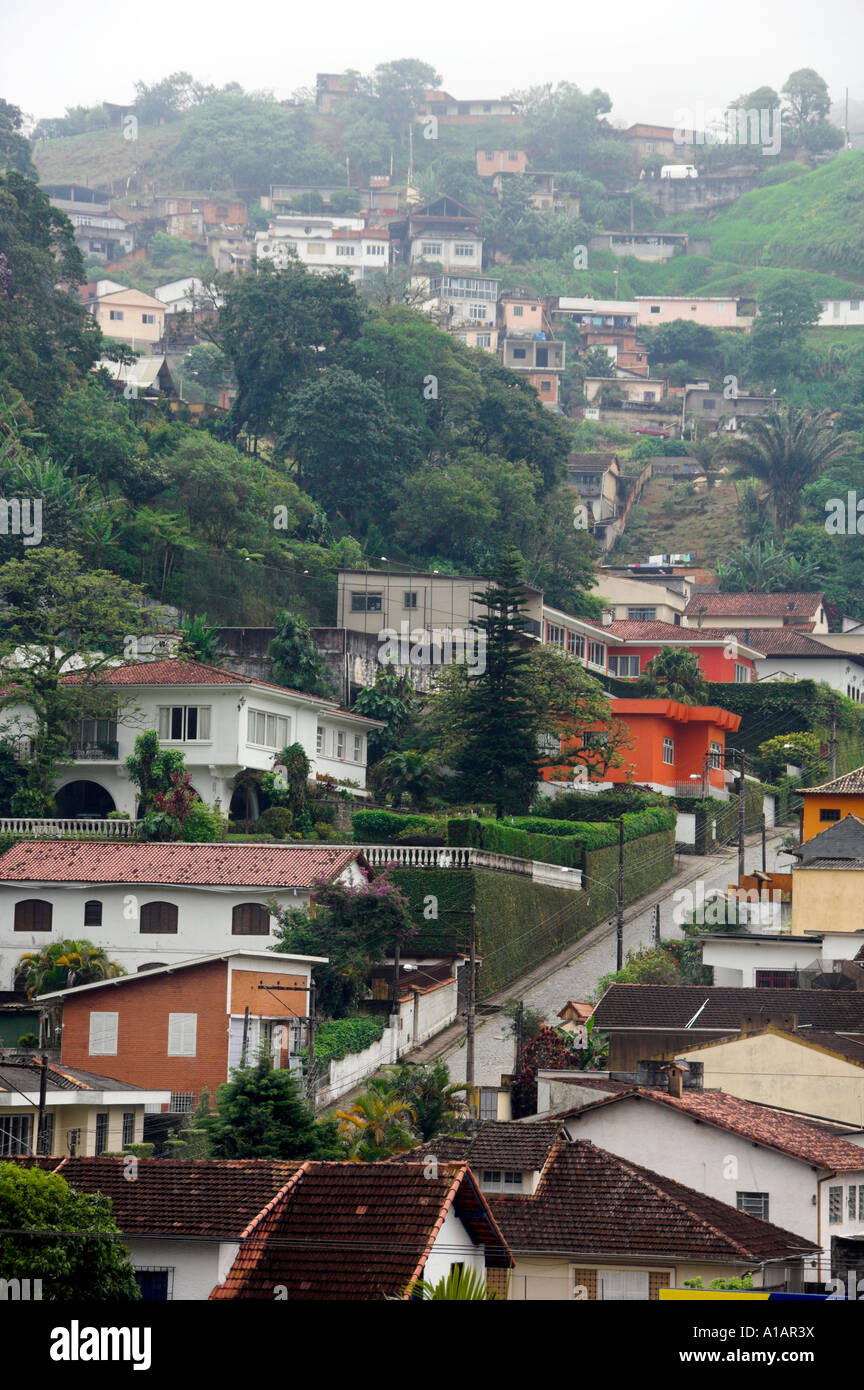 Colonial homes on the hillside in Petropolis Brazil Stock Photo Alamy