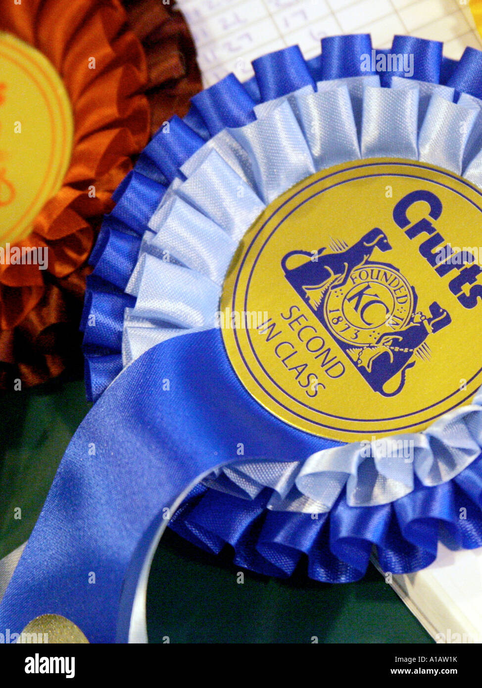 A rosette from Crufts 2008. Stock Photo