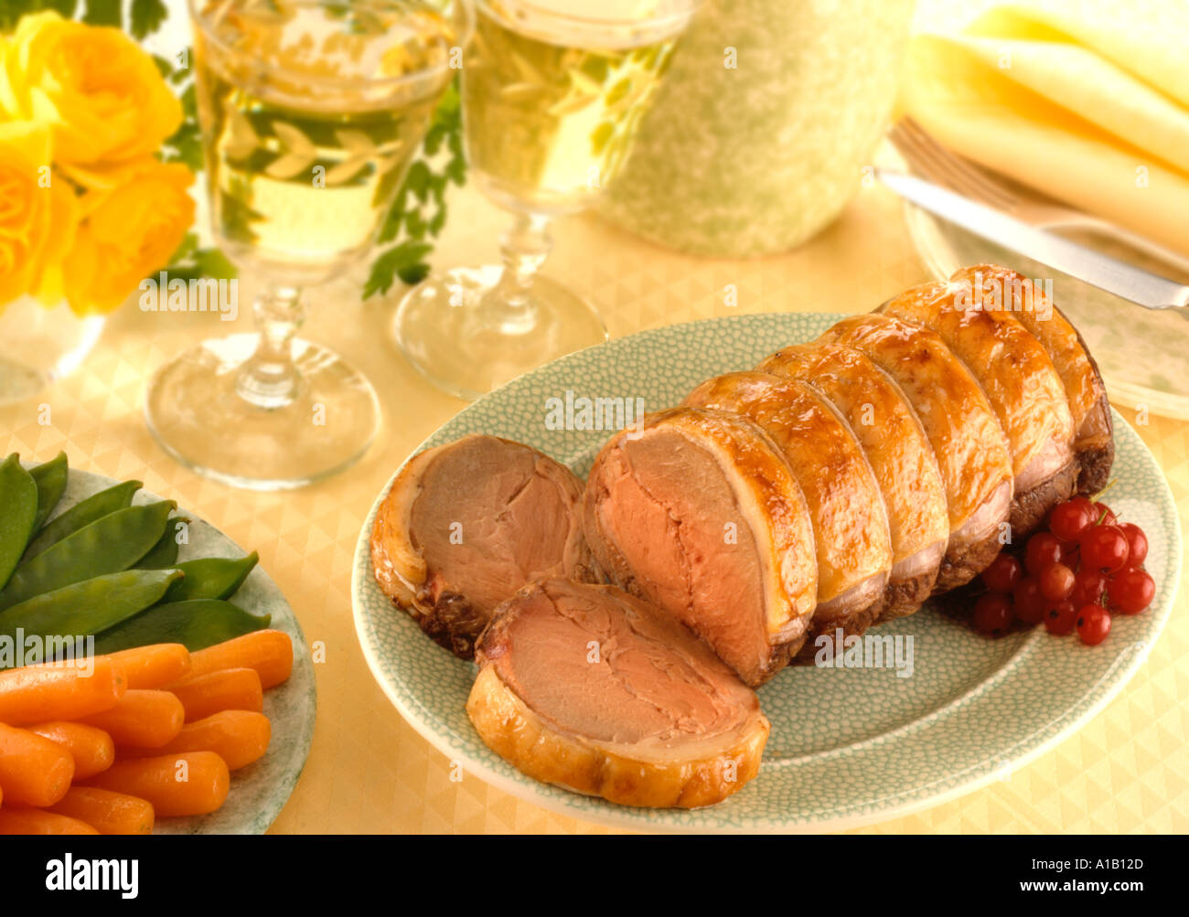roast pork Stock Photo