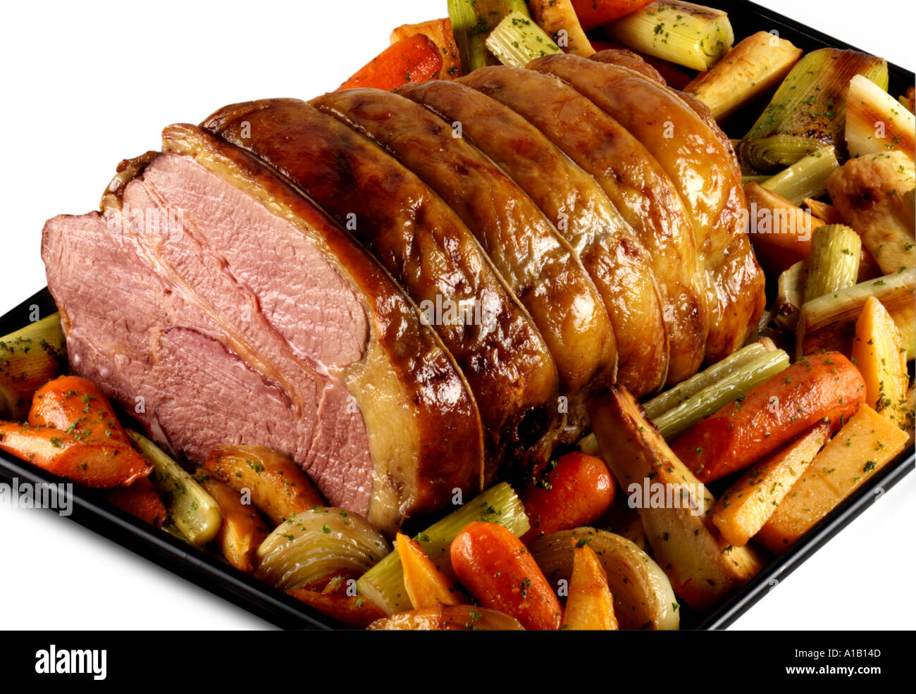 roast beef and vegetables Stock Photo