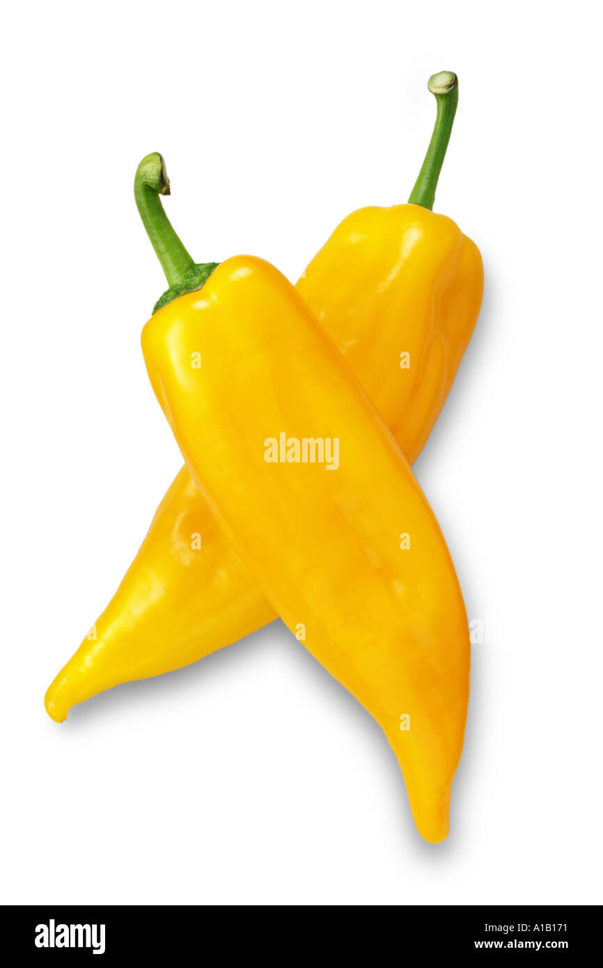 mediterranean peppers yellow Stock Photo