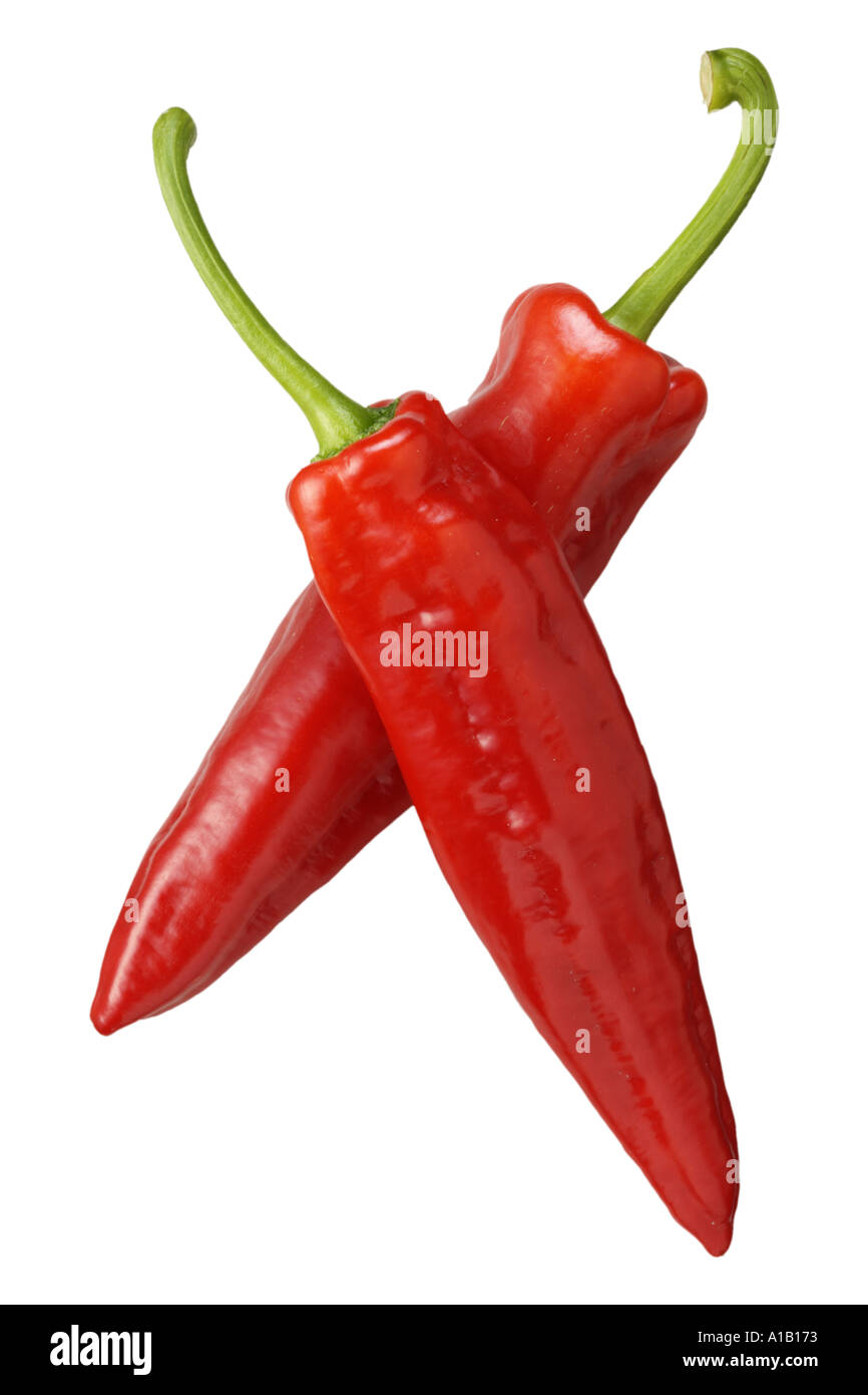 mediterranean red peppers Stock Photo