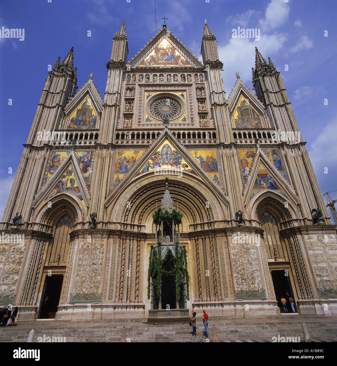 The C13th Duomo in the town of Orvieto in Umbria Italy T Gervis Stock Photo