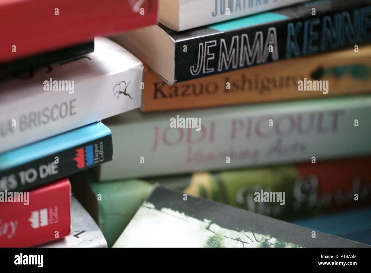 stack of novels Stock Photo