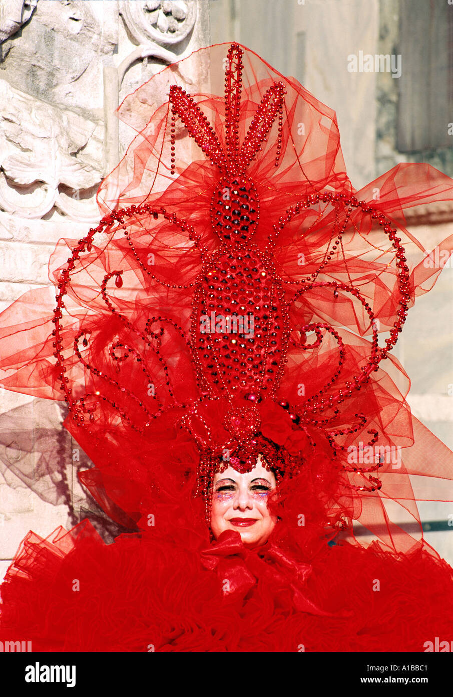 Lady in a red costume hi-res stock photography and images - Alamy