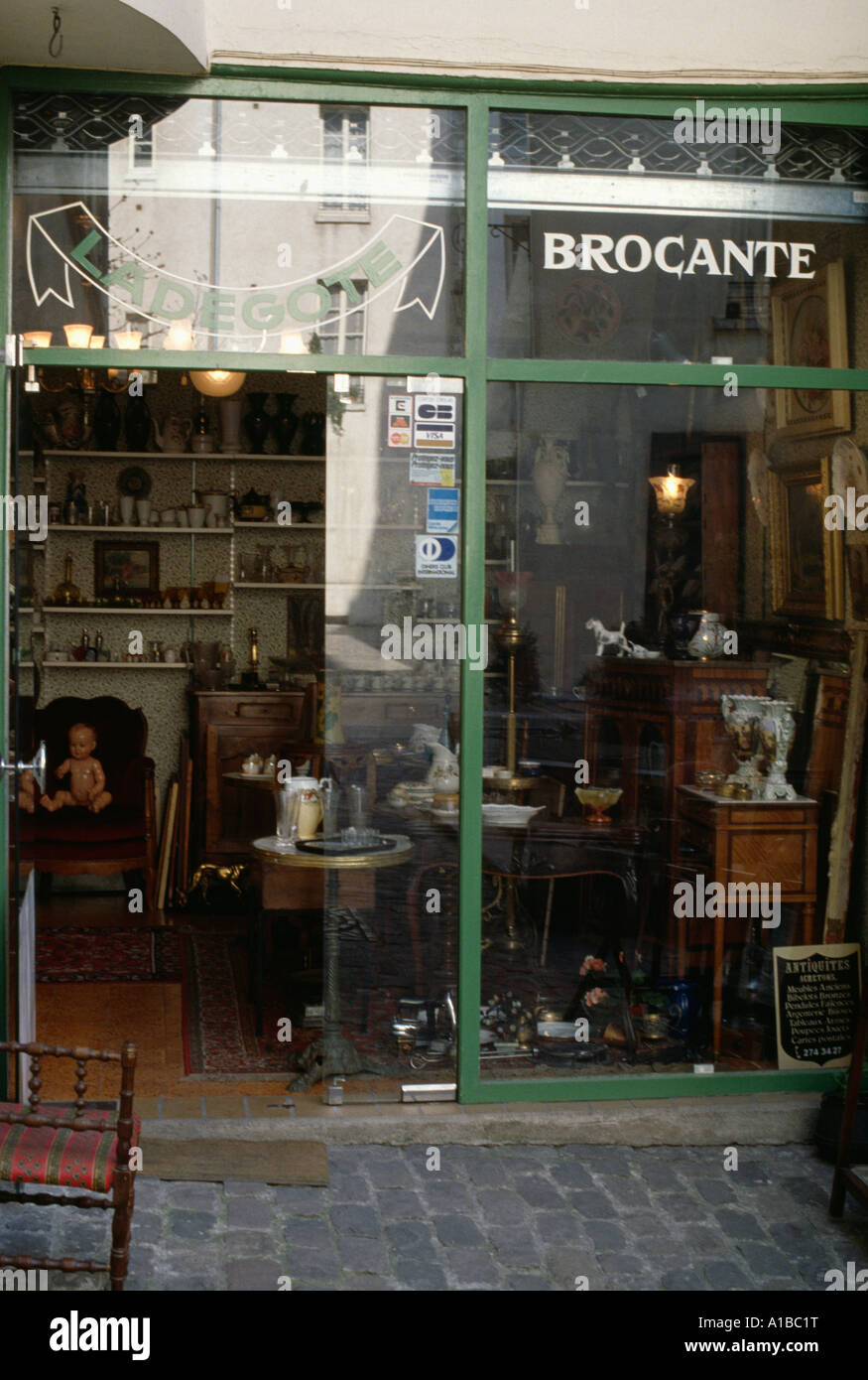 French antique shop front Stock Photo Alamy