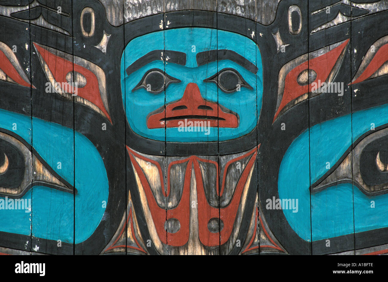 Alaska Tlingit carving figure native art Stock Photo
