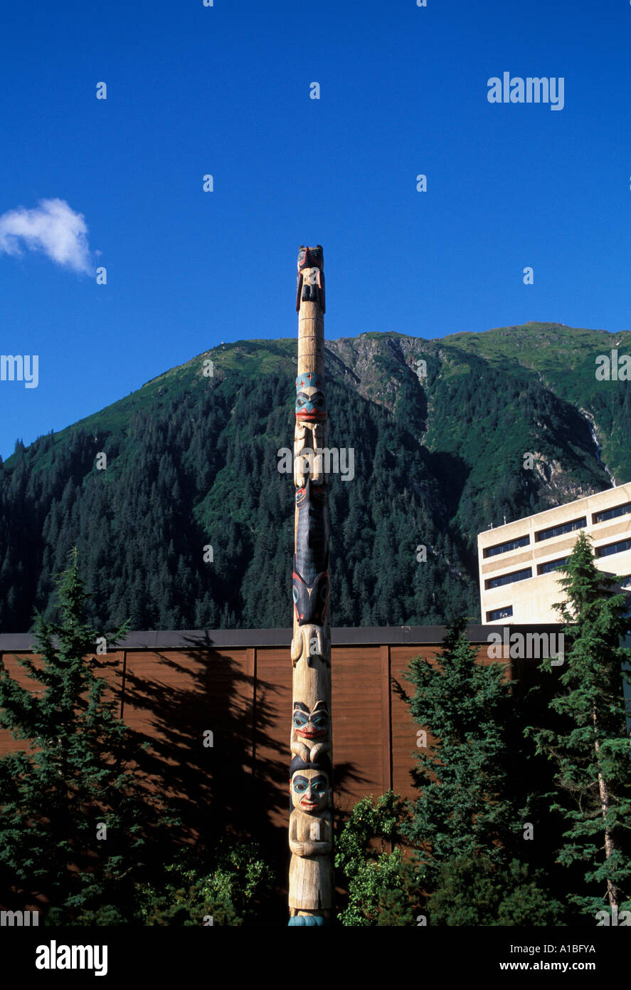 Alaska Totem Juneau Centennial Center Stock Photo Alamy