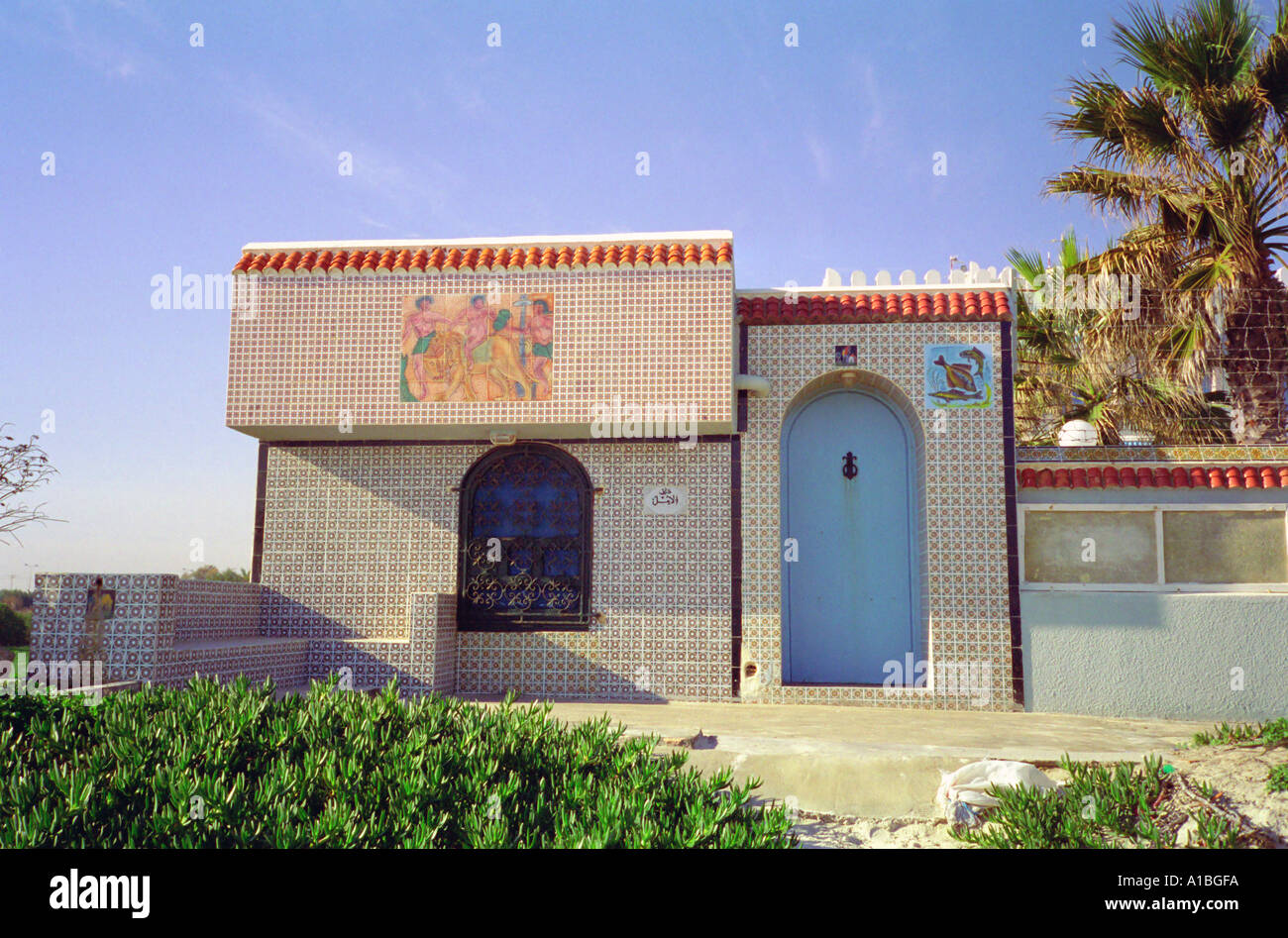 Beach house Sousse Tunisia Stock Photo Alamy