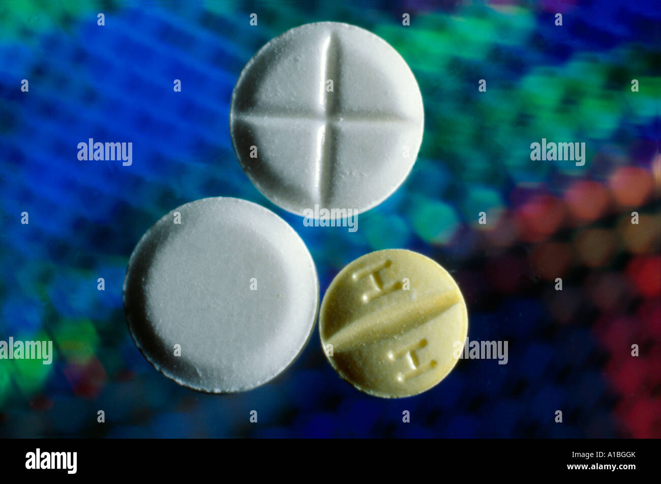 still life on health products pills Stock Photo