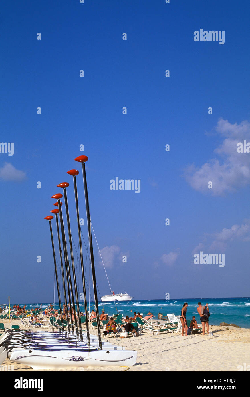 Mexico playa del carmen beach Stock