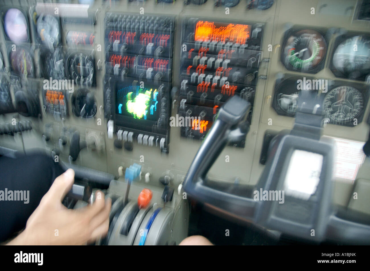 Cockpit view of a small plane in heavy turbulence Stock Photo - Alamy