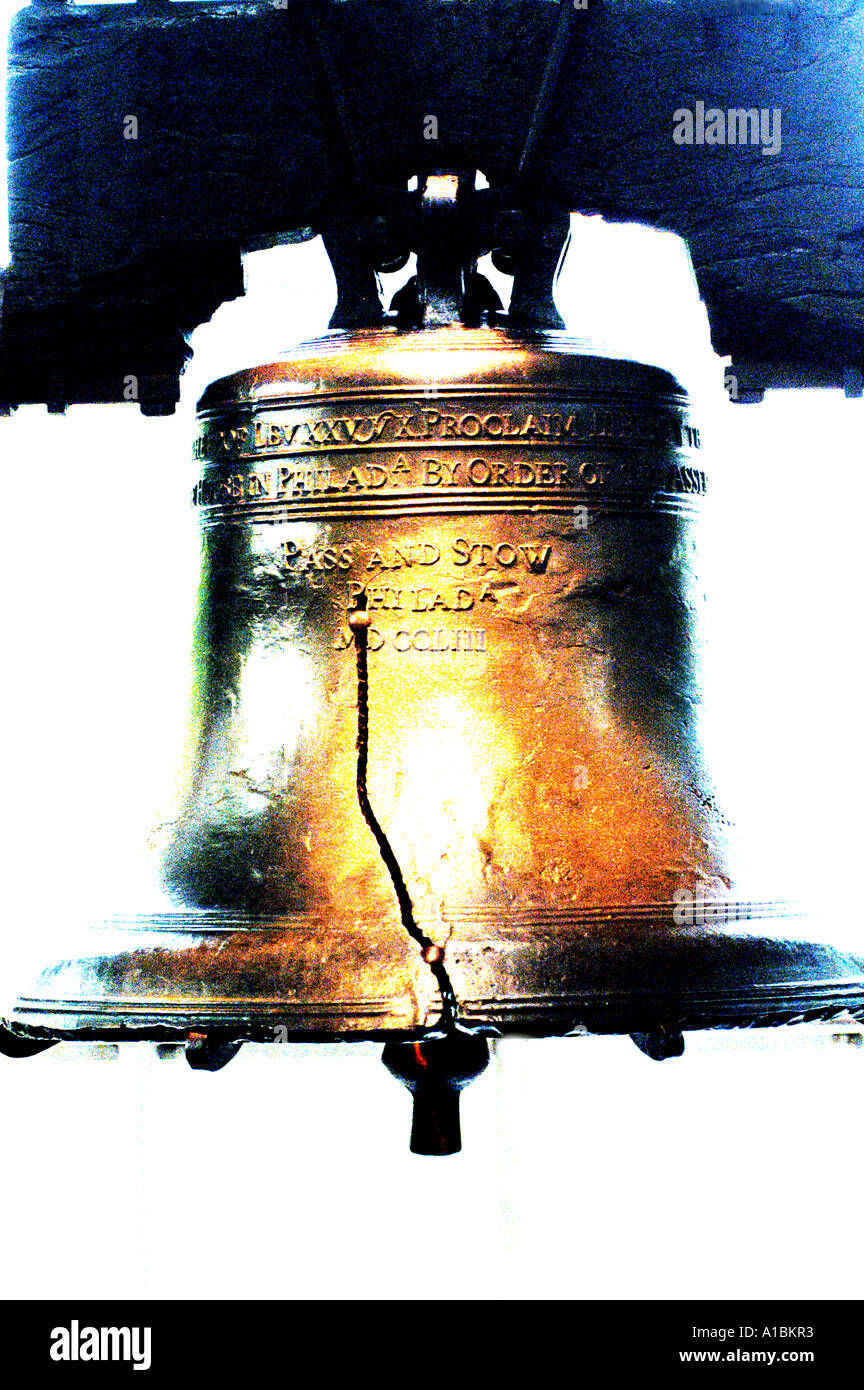 Philadelphia liberty bell crack iconic american symbol Stock Photo