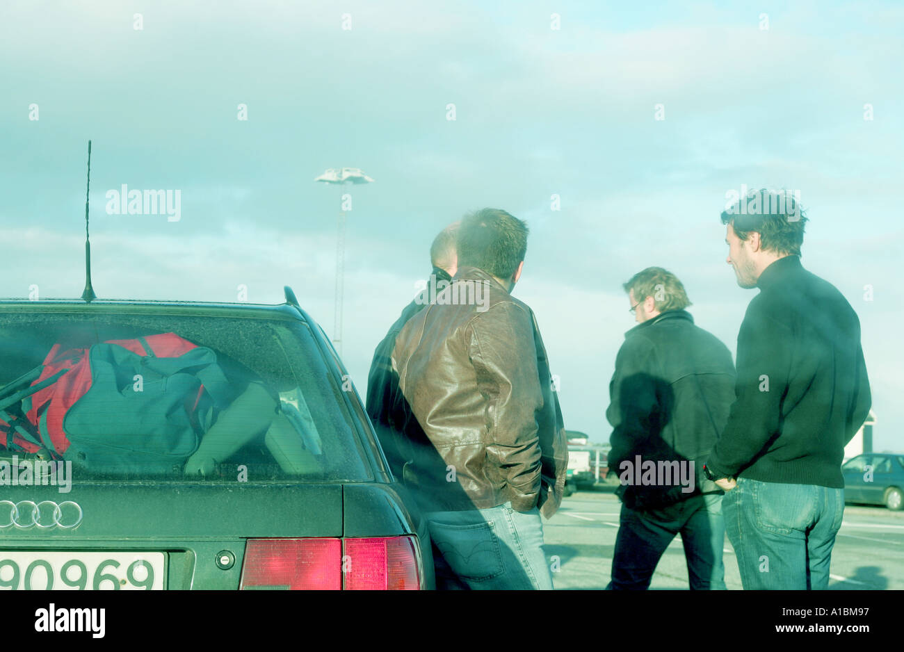 Waiting for the ferry Stock Photo