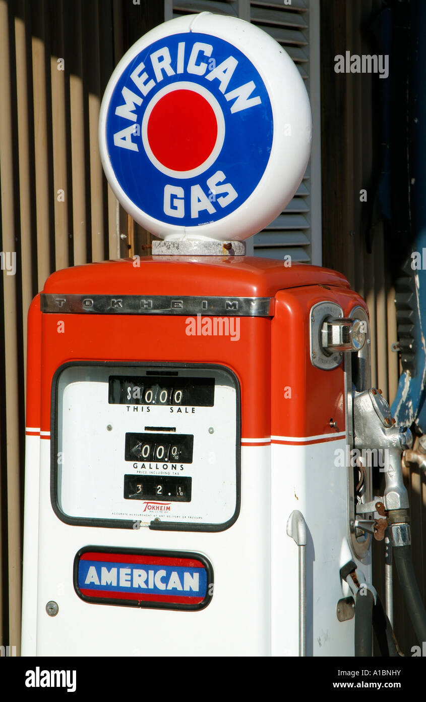 Gas station pump. Petrol pump.USA Stock Photo Alamy