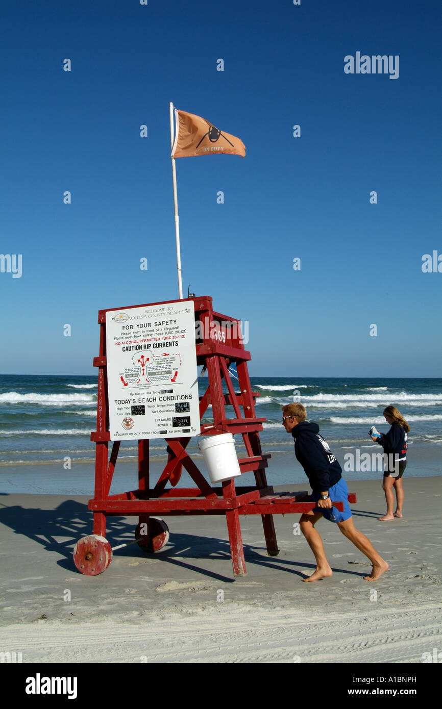 Lifeguard on the beach. Daytona Beach Florida USA Stock Photo Alamy