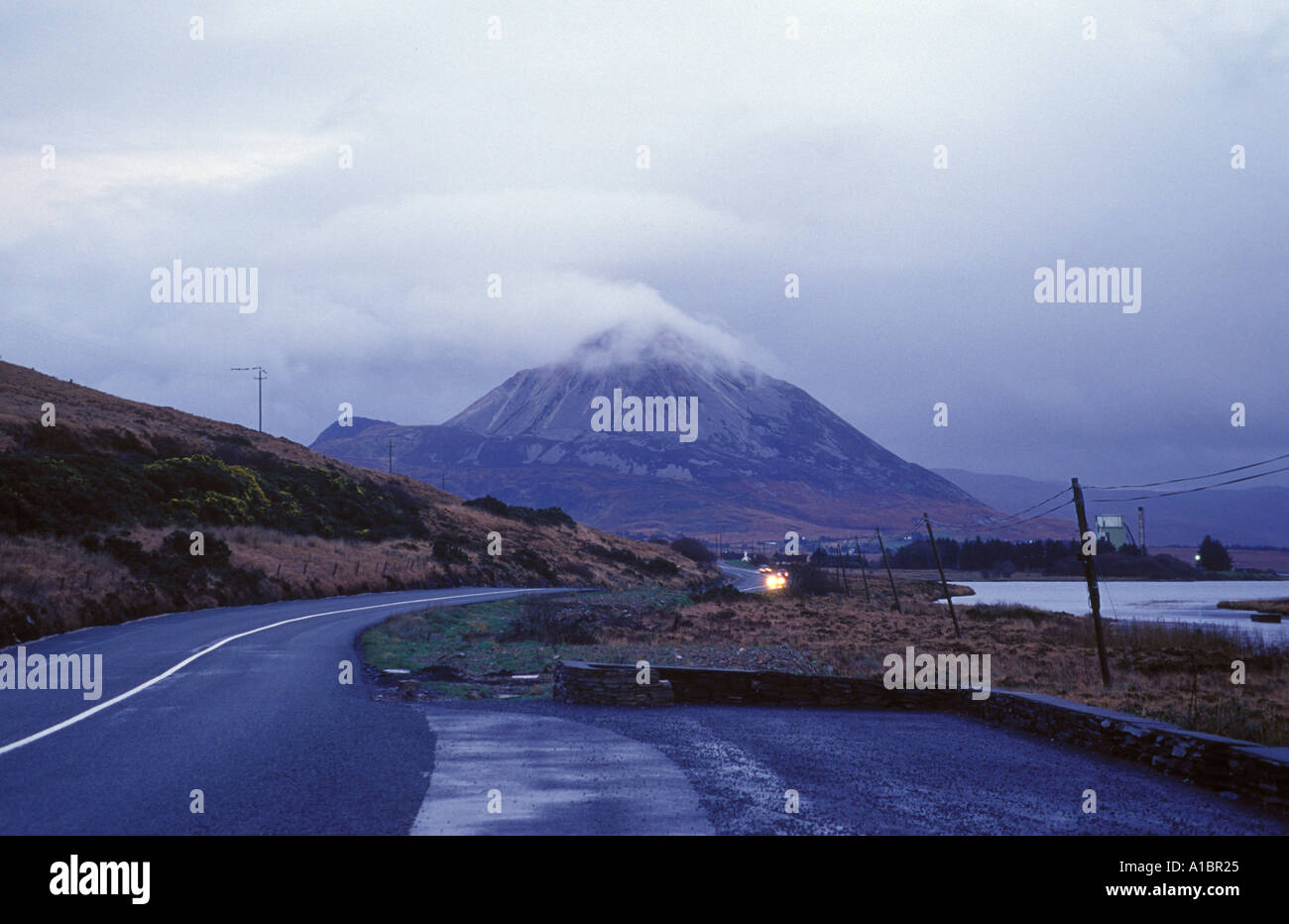 Mount Errigal in Donegal Ireland Stock Photo Alamy