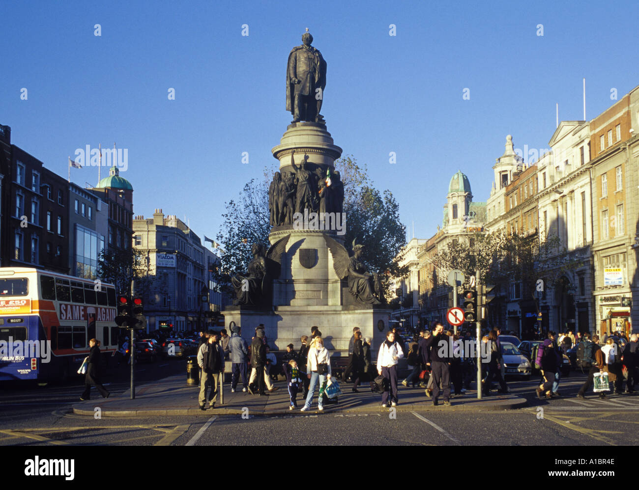 the Statue of Daniel O Connell on O Connell Street in central Dublin Stock Photo Alamy