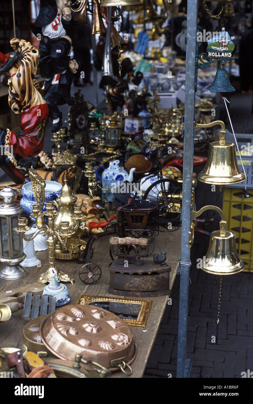A stall at an outdoor market in Amsterdam the Netherlands Stock Photo