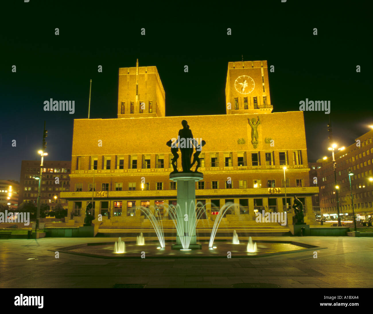 City Hall Statues Oslo Norway High Resolution Stock Photography and ...