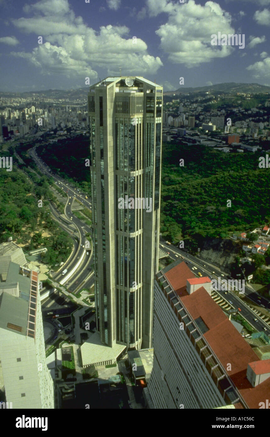 The 56 story octagonal west tower of Parque Central in downtown Caracas Venezuela Stock Photo