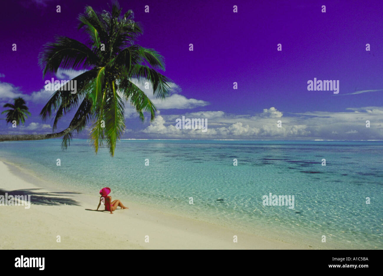 Woman on the beach Stock Photo