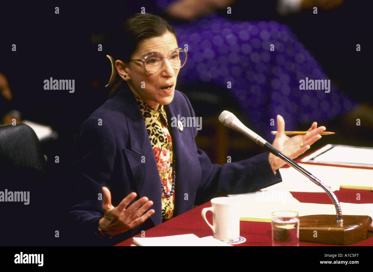 U Supreme Court Justice Ruth Bader Ginsburg during her confirmation U Supreme Court Justice Ruth Bader Ginsburg during her confirmation