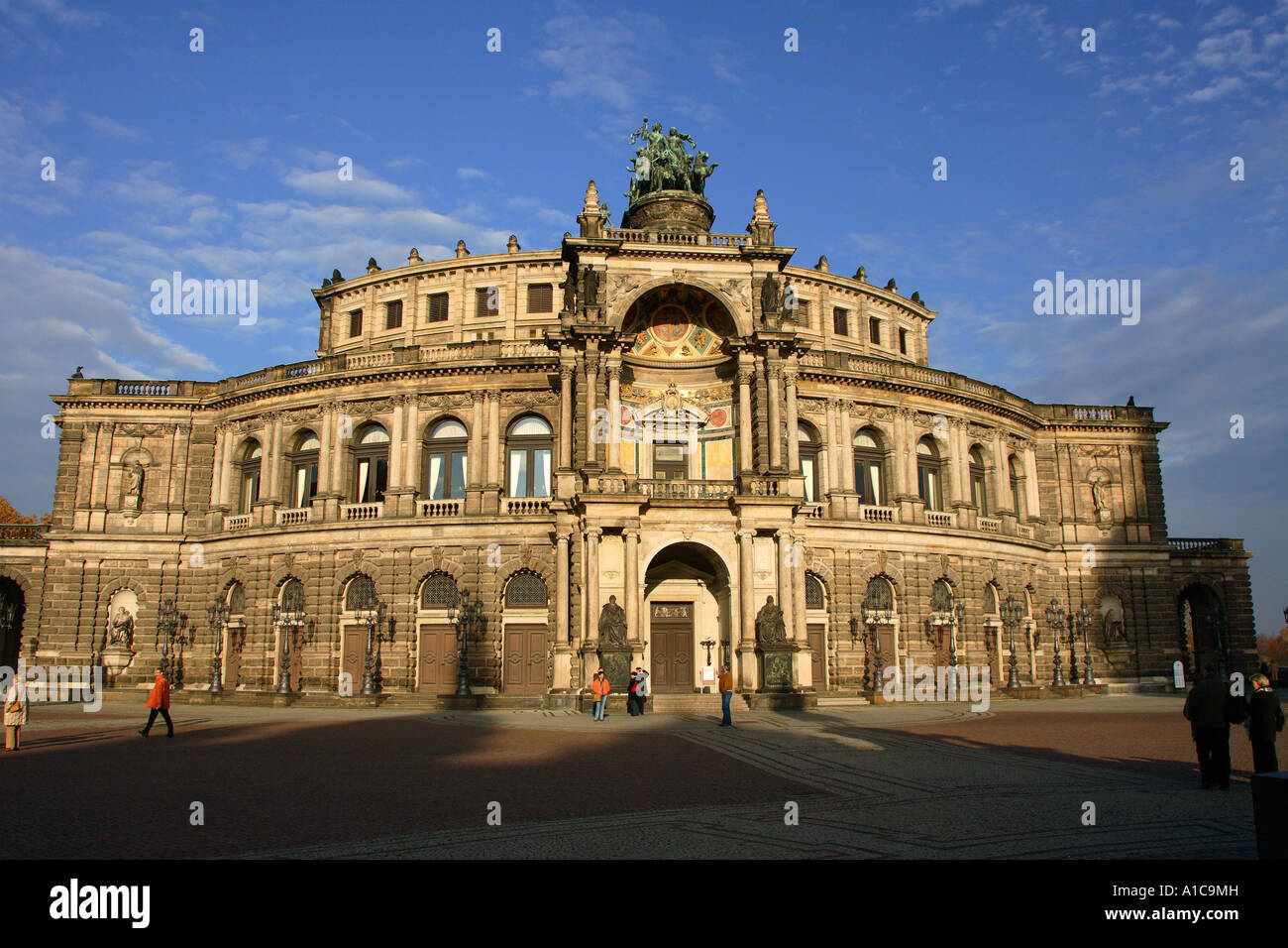 the Semper Opera House in Dresden, Germany, Saxony, Dresden Stock Photo
