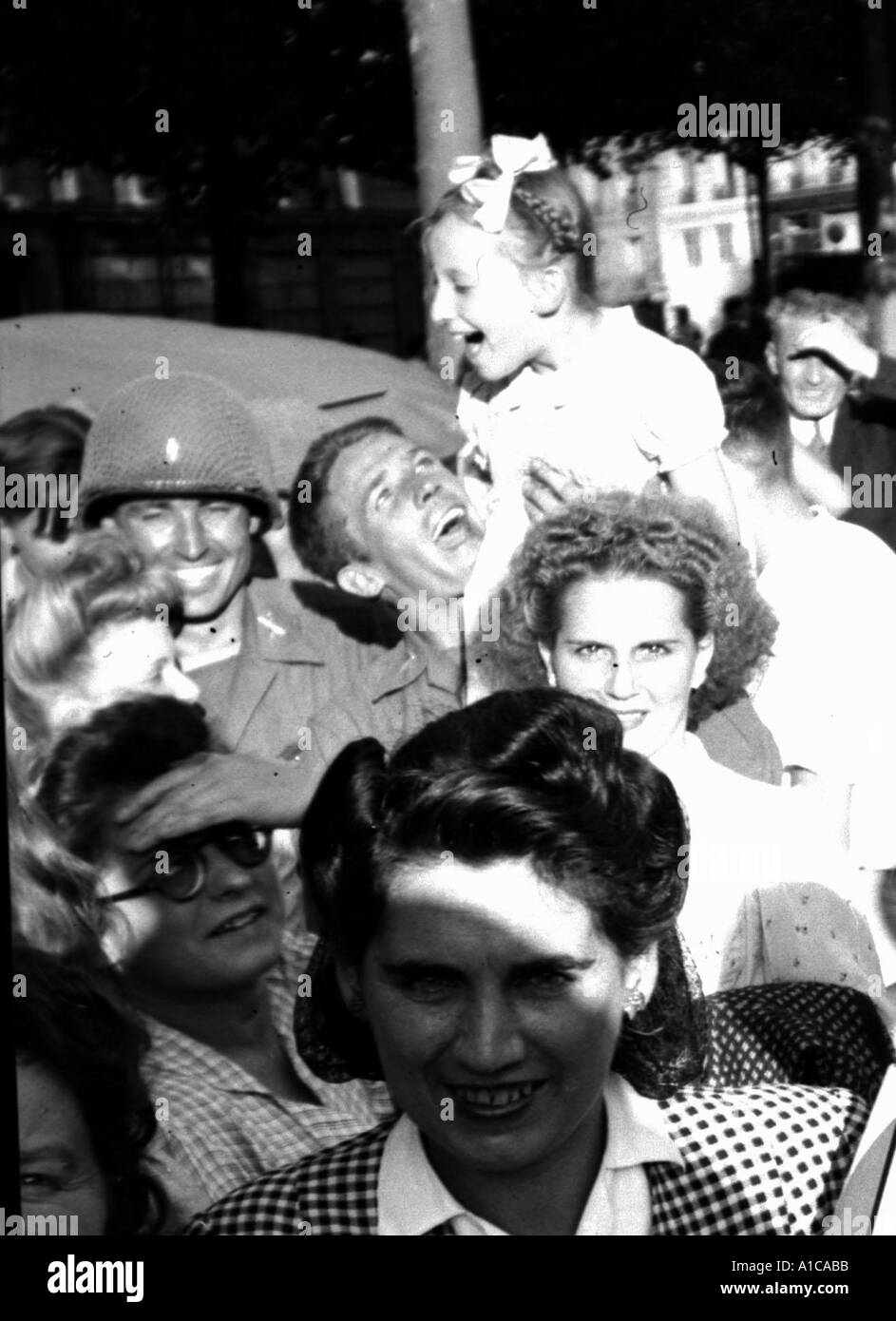 Liberation of paris celebration Black and White Stock Photos & Images ...